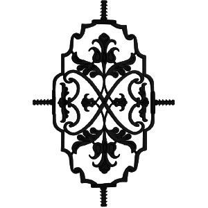 Black Georgian Bar Motif, 0075