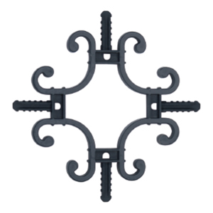 Anthracite Grey Flower Georgian Bar Motif, 0234