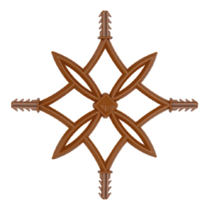 Golden Oak Quadruple Diamond Georgian Bar Motif, DBM-05