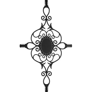 Black Georgian Bar Motif, 0034