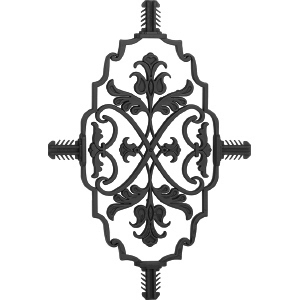Black Georgian Bar Motif, 0075
