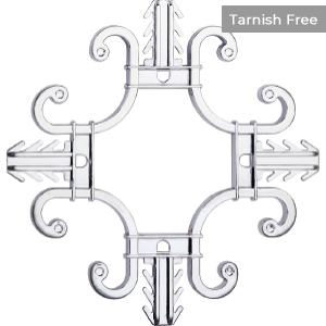 Chrome Flower Georgian Bar Motif, 0134