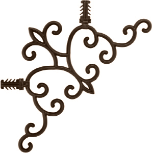 Dark Oak Corner Georgian Bar Motif, KM-08