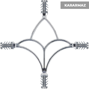 Chrome Tulip Georgian Bar Motif, LM-08